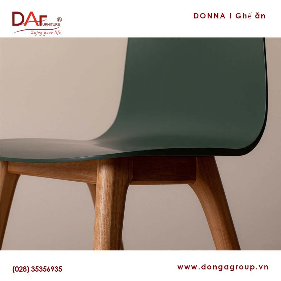 GHẾ ĂN DONNA - GỖ ASH - XANH LÁ