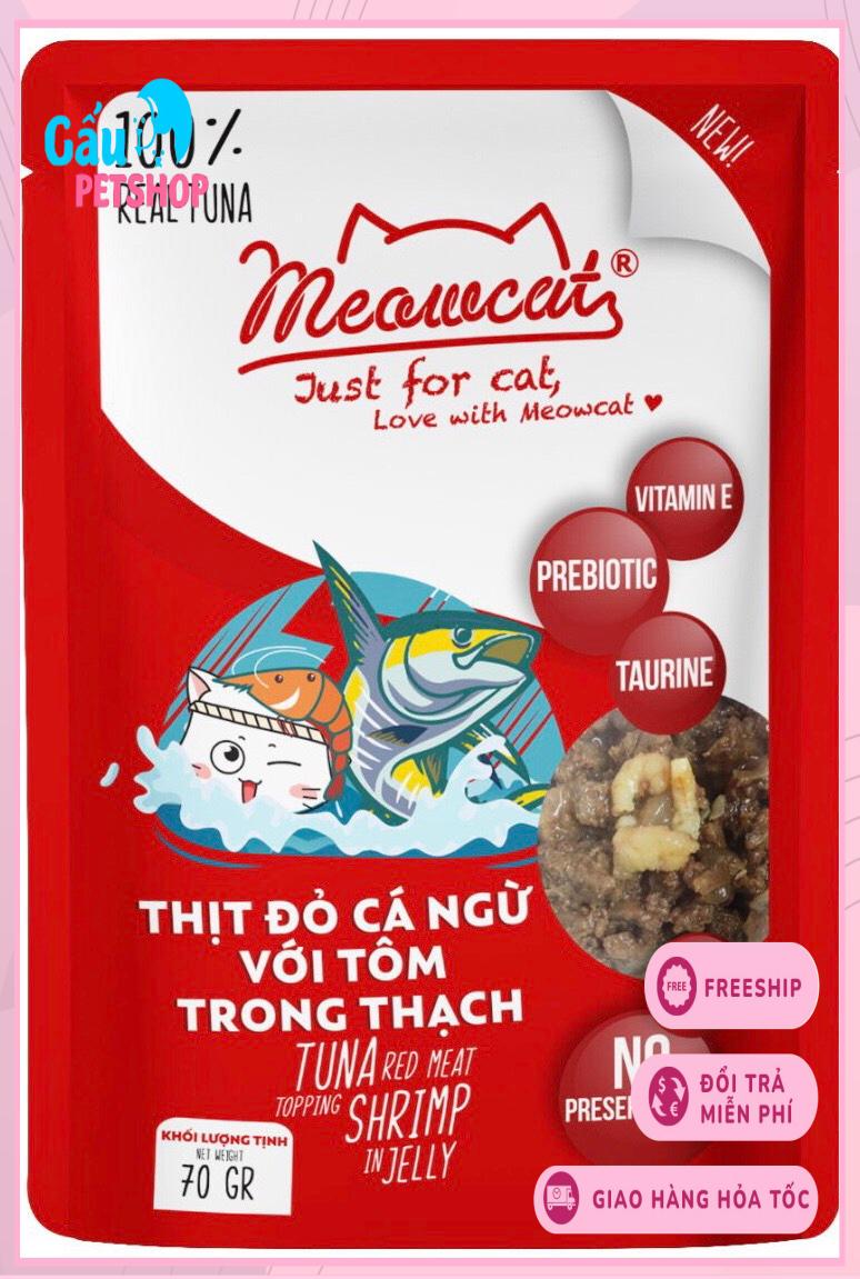 Thức ăn Pate MeowCat cho mèo gói 70g (COMBO 12 GÓI)