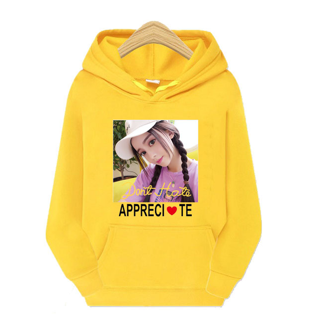 Áo Hoodie Nữ Thu Đông Mũ Túi Chất Nỉ Tàu In 3D Cô Gái Don't Hate Đội Mũ Mặc Đi Học Đi Chơi