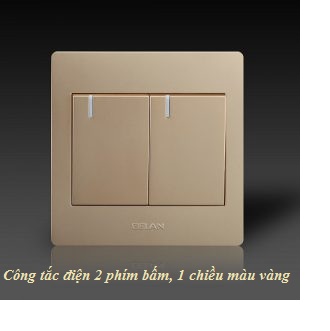Công tắc điện 2 phím bấm, 1 chiều (2 chiều)