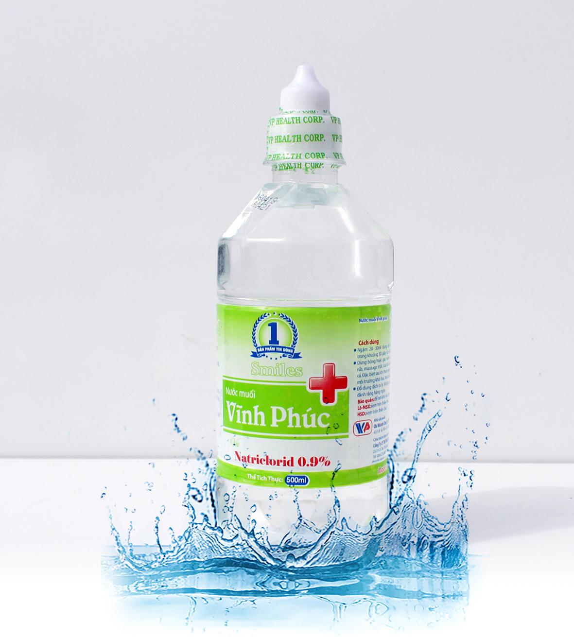 Nước Muối Vĩnh Phúc Smiles (500ml) Bộ 2 Chai