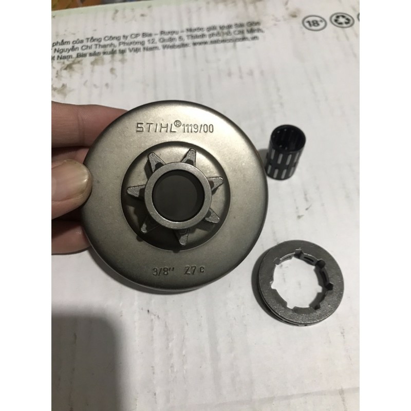 Bộ chén nhông máy cưa ms381 stihl ảnh thật 100%