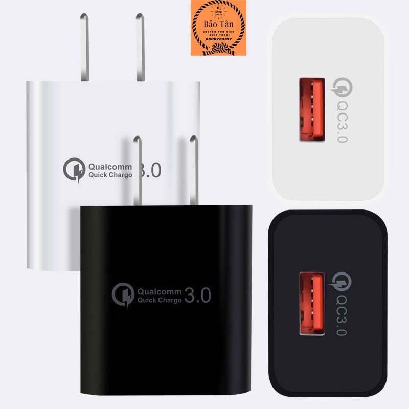 Củ sạc nhanh 3A cho Iphone/Samsung/Xiaomi/Oppo chất lượng cao - SHINSTORE
