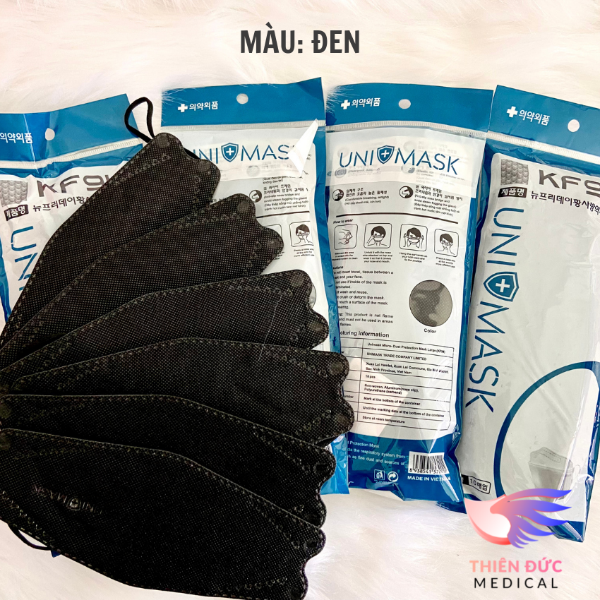 Combo Bịch Lẻ 10 Khẩu Trang KF94 UniMask Kháng Khuẩn