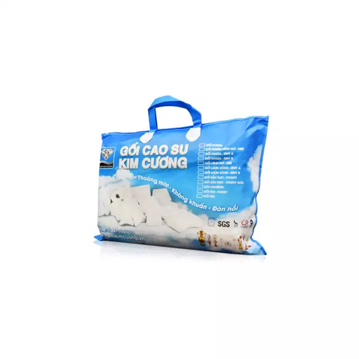 Gối nằm Cao Su thiên nhiên Kim Cương lượn sóng 42x62x12cm