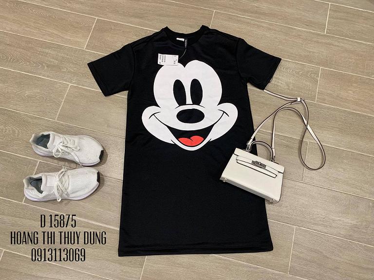 Đầm xuông in hình MICKEY cực cute phô mai que TTV0019