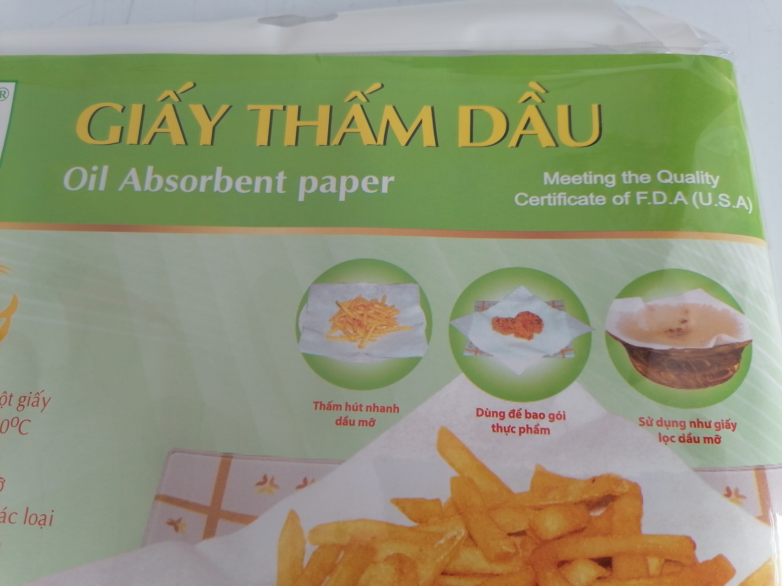 COMBO 100 TỜ [5 XẤP X 20 TỜ] GIẤY THẤM DẦU THP Oil Absorbent Paper