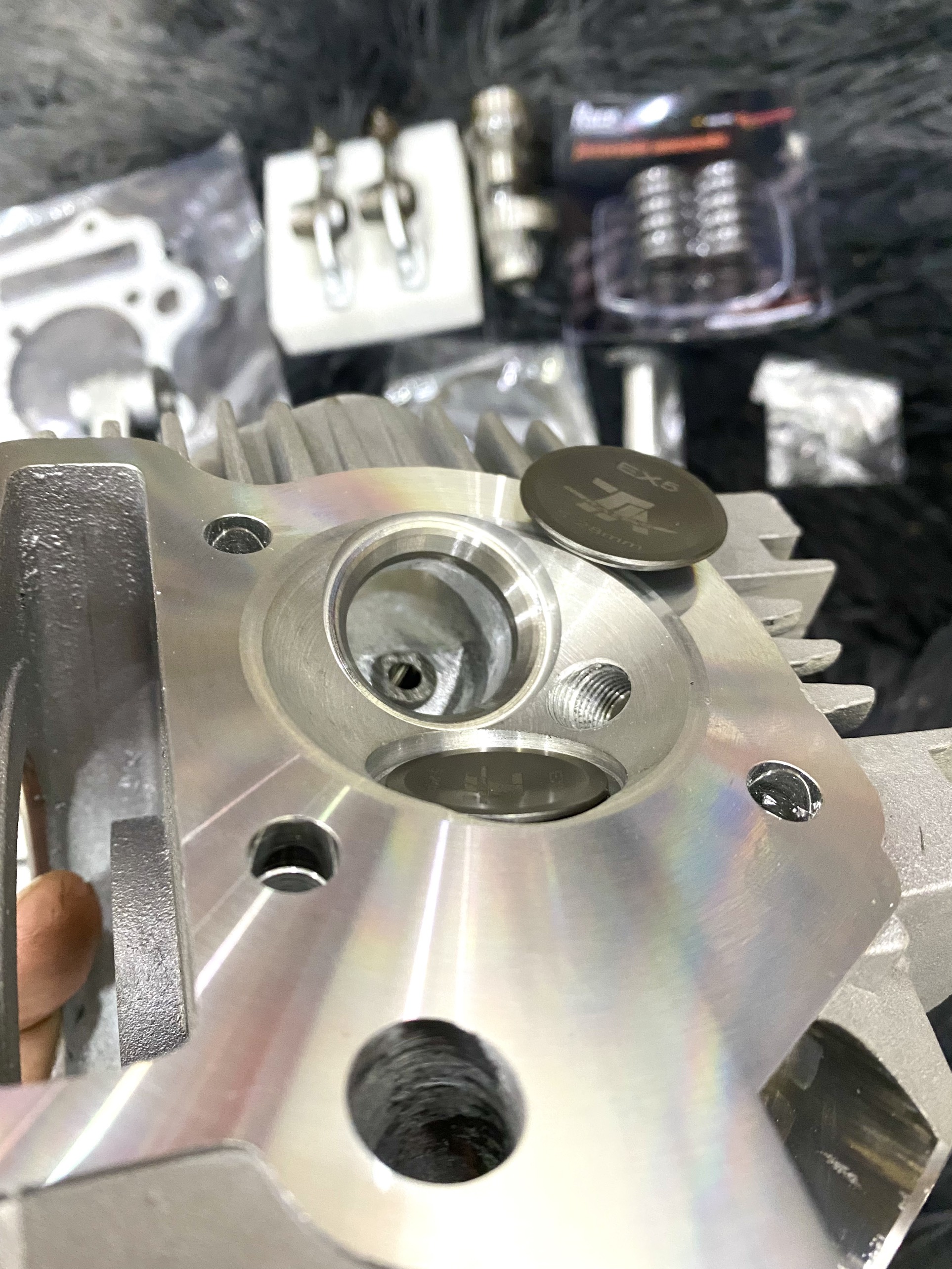 Full Bộ đầu lòng Wave 54 56 dài 78 ( Đầu Xupap 24 28 Cam H303 Cò crom Lò Xo Đầu 2.8 )