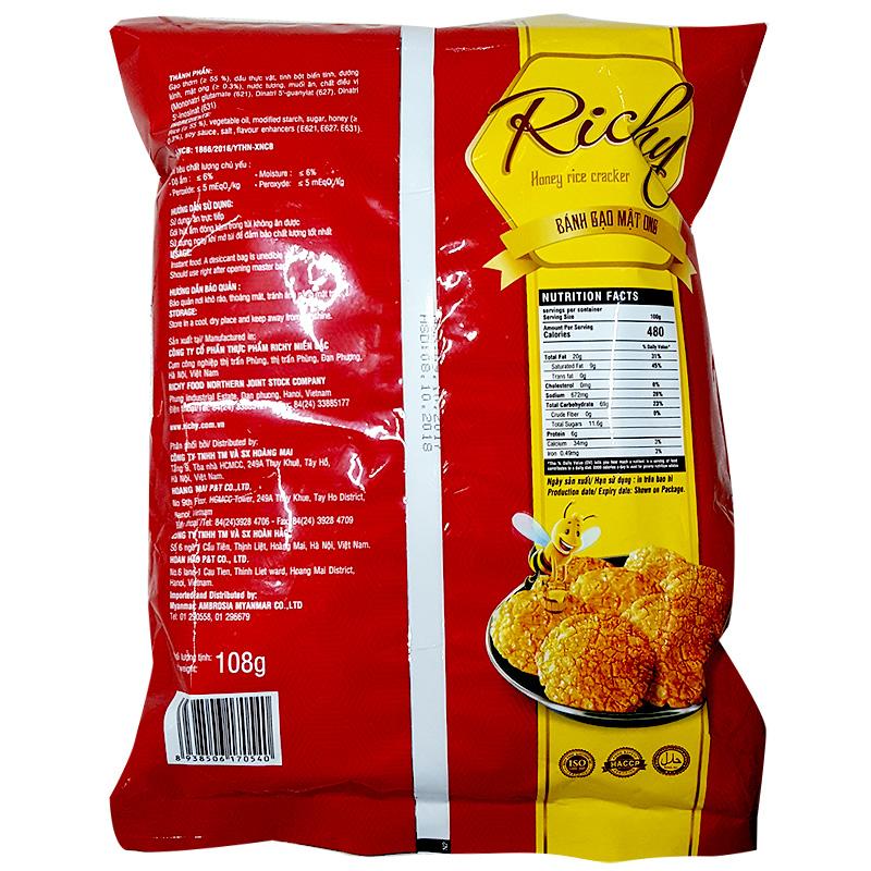 Bánh gạo Richy mật ong 108g
