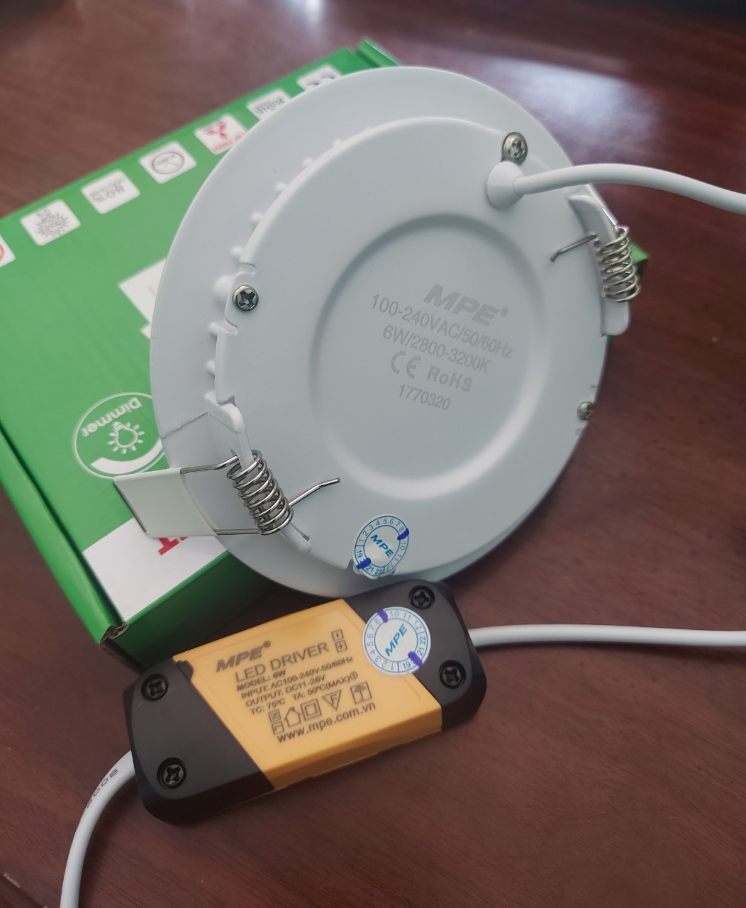 [HCM]ĐÈN LED ÂM TRẦN MPE 6W RPL-6 BẢO HÀNH 2 NĂM
