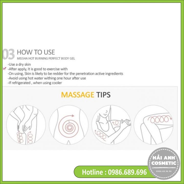 Kem Tan Mỡ Bụng Missha Hot Burning Hàn Quốc