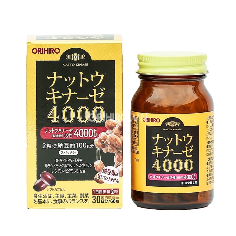 Viên uống hỗ trợ điều đột quỵ 4000 FU Orihiro 60 viên