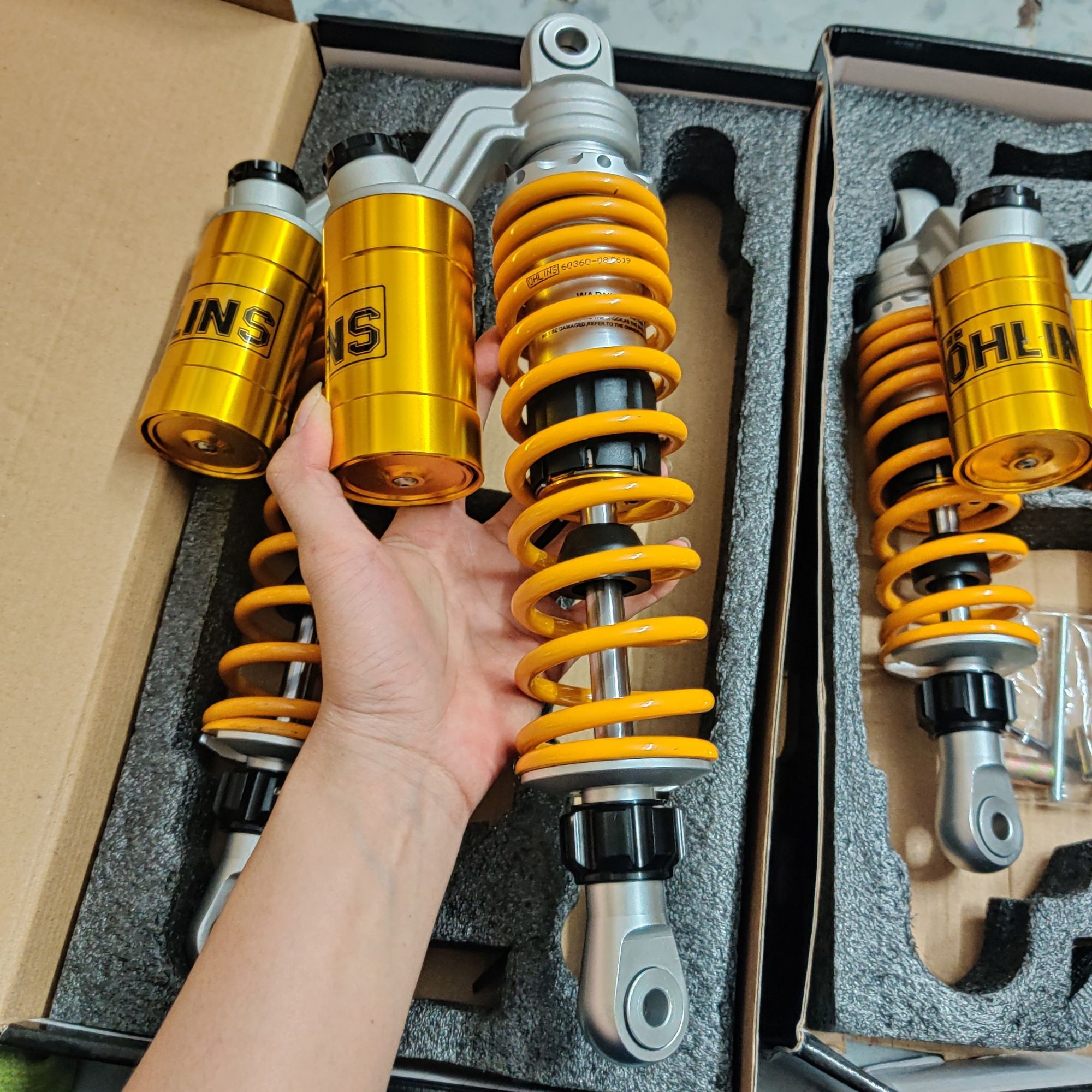 [HCM]phuộc ohlins bình dầu ty xi( 33cm) Wave dream elegant cup......