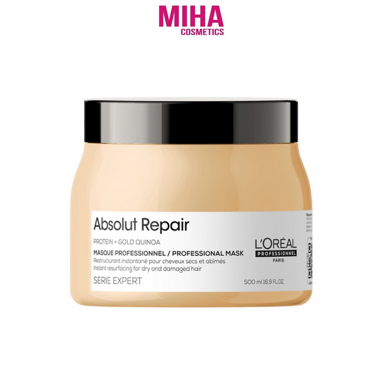 Dầu Hấp Phục Hồi Tóc Hư Tổn LOreal Absolut Repair Gold Quinoa Protein 500ml