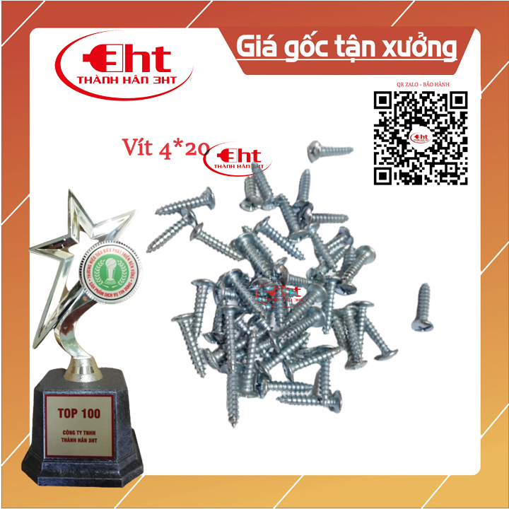 VÍT BẮT NHỰA + GỖ 4*20 (ĐÓNG GÓI 100G)
