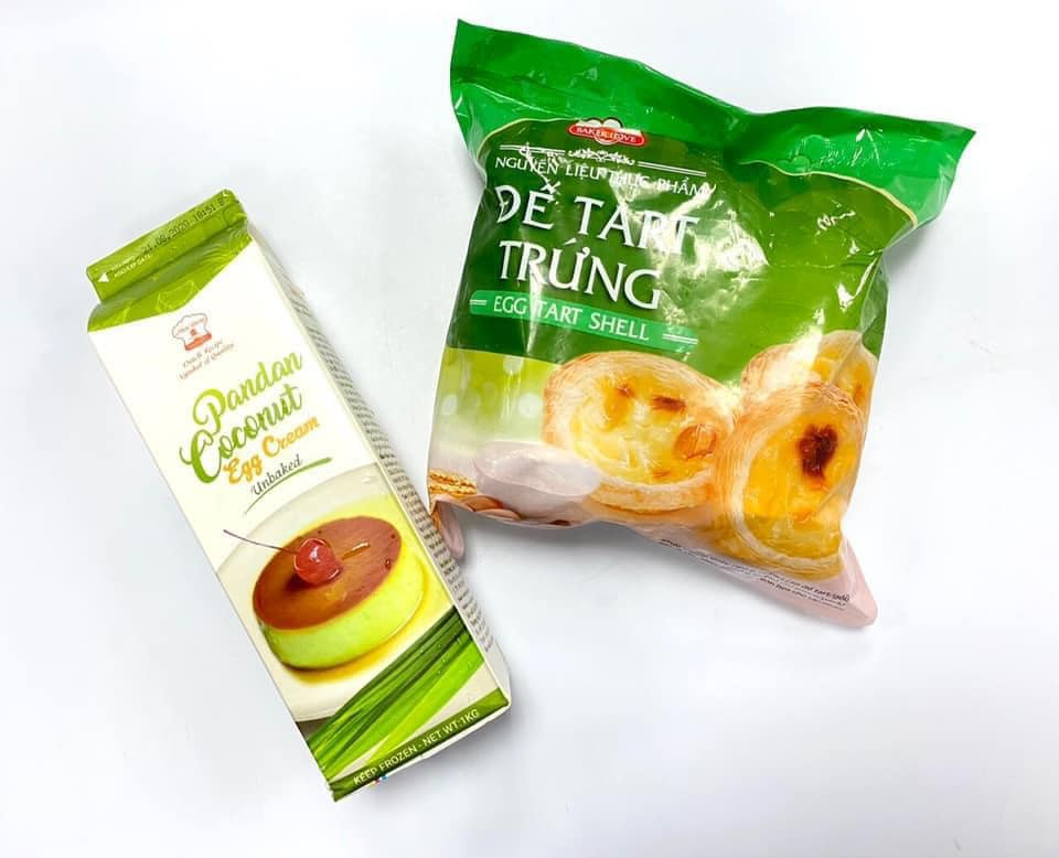 Combo Đế Bánh Tart Trứng và Kem Trứng Flan Sữa Dừa Lá Dứa- Chỉ Giao Hàng Hỏa Tốc Hồ Chí Minh 2h