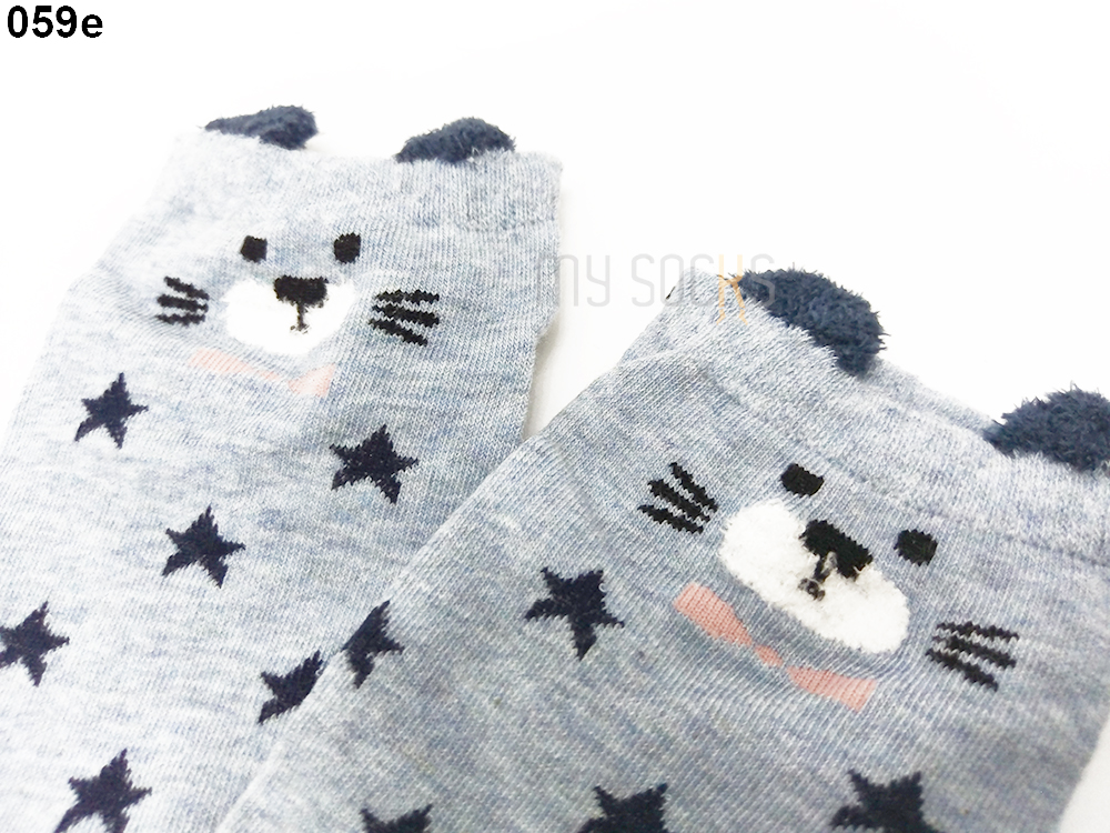 Vớ nữ cotton hình mèo cao cổ