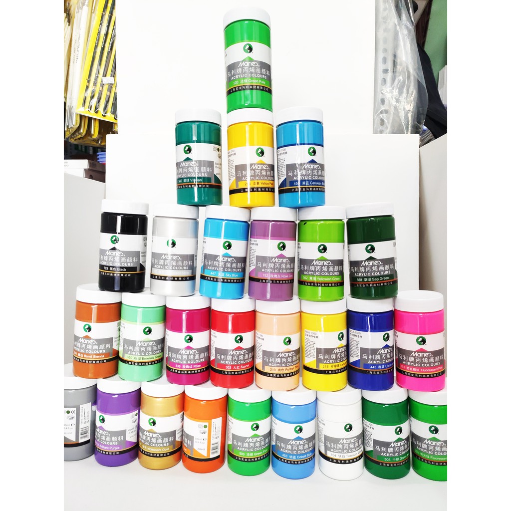 Màu Acrylic Marie'S 100Ml /300Ml (Trắng, Đen)