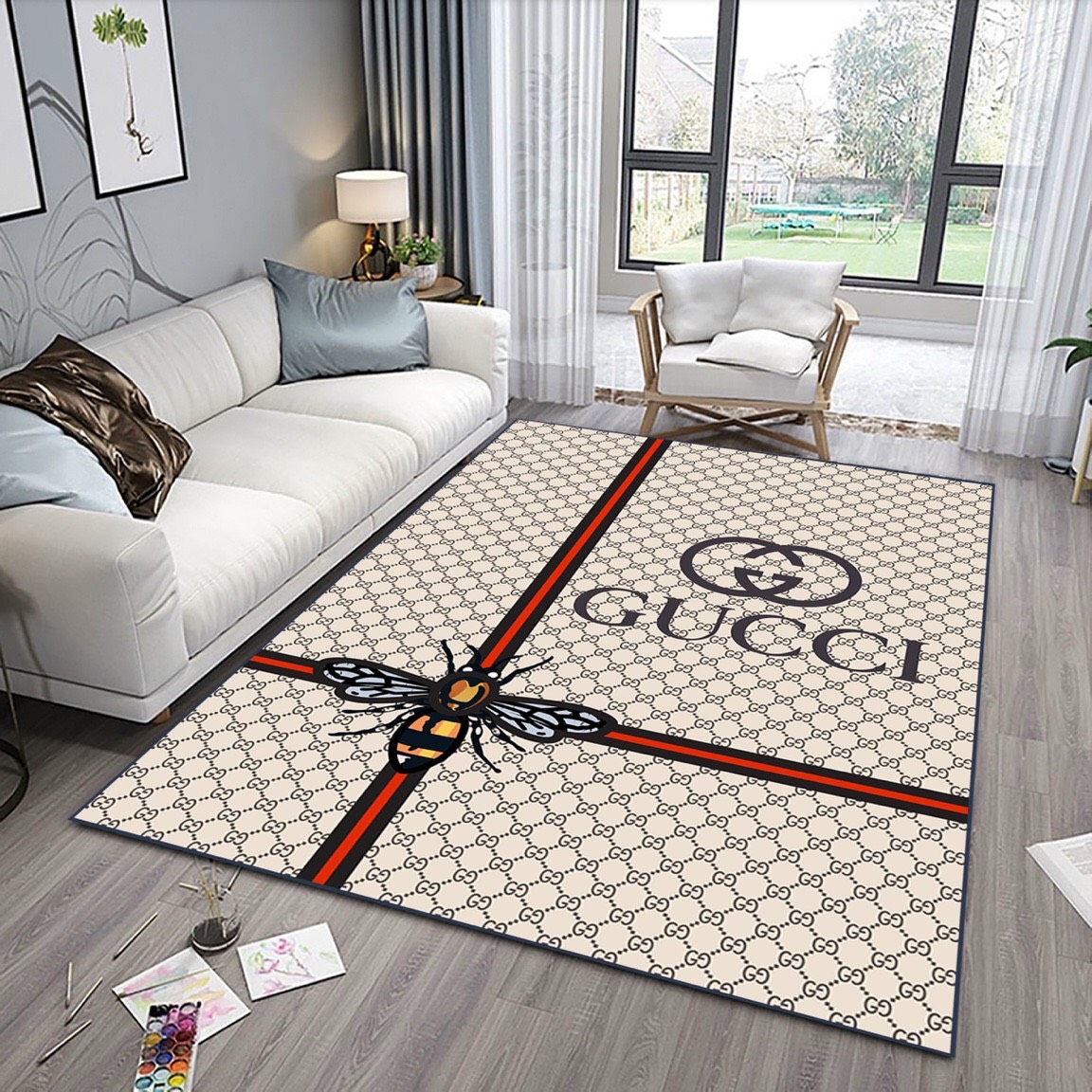 THẢM TRẢI SÀN PHÒNG KHÁCH PHONG CÁCH BẮC ÂU 1m6 x 2m3