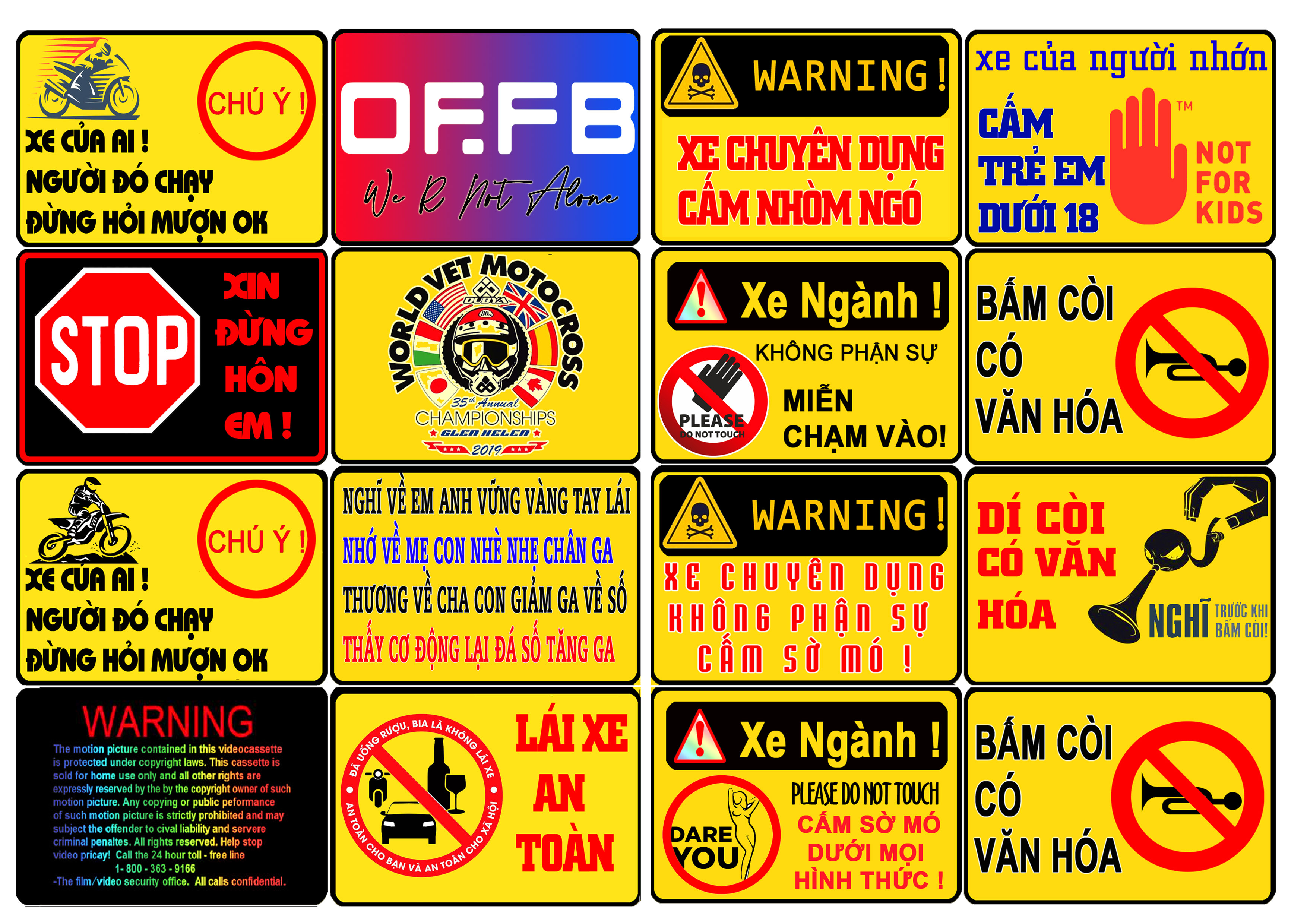 TEM CẢNH BÁO HÀI HƯỚC 1 20 TẤM