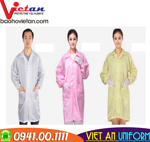 Áo Blouse phòng sạch chống tĩnh điện dài tay