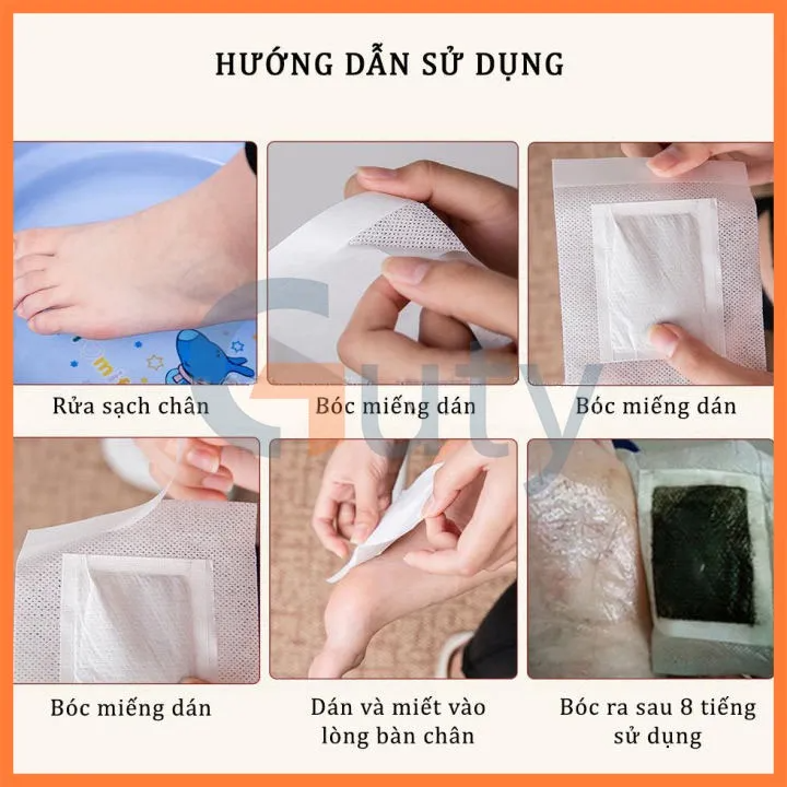 Miếng Dán Chân Ngải Cứu Thải Độc Lão Bắc Kinhc( Hộp 50 miếng ) Cao Dán Thải Độc