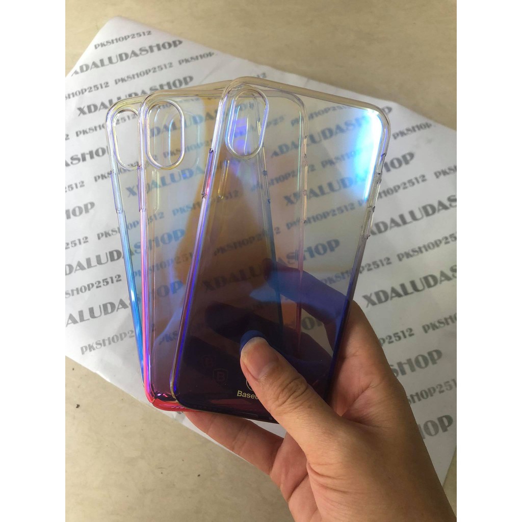 Ốp Lưng Màu Nhựa Cứng iPhone X iPhone 10 Hiệu Baseus Glaze