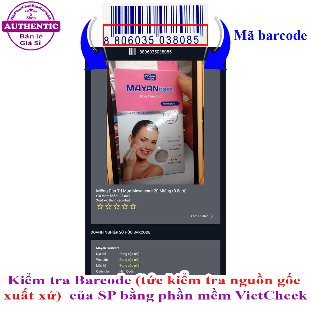 Miếng dán mụn Mayan Care Ultra Thin Spot Hàn Quốc