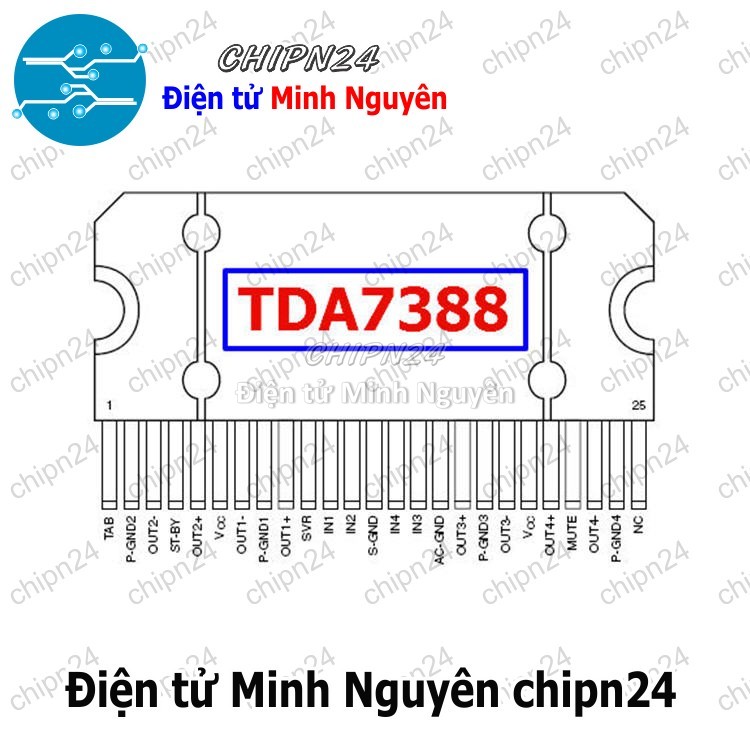 [1 con] (DIP) IC TDA7388 Multiwatt-25 (IC Khuếch đại âm thanh) - HH001969