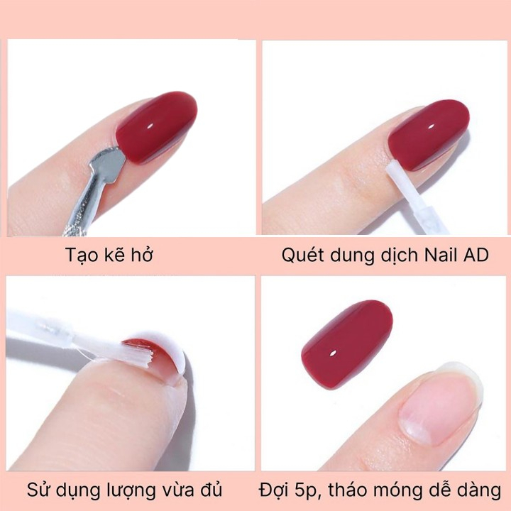 Nước tháo móng giả, nước sáng đá, dung dịch gỡ móng nail 10ml