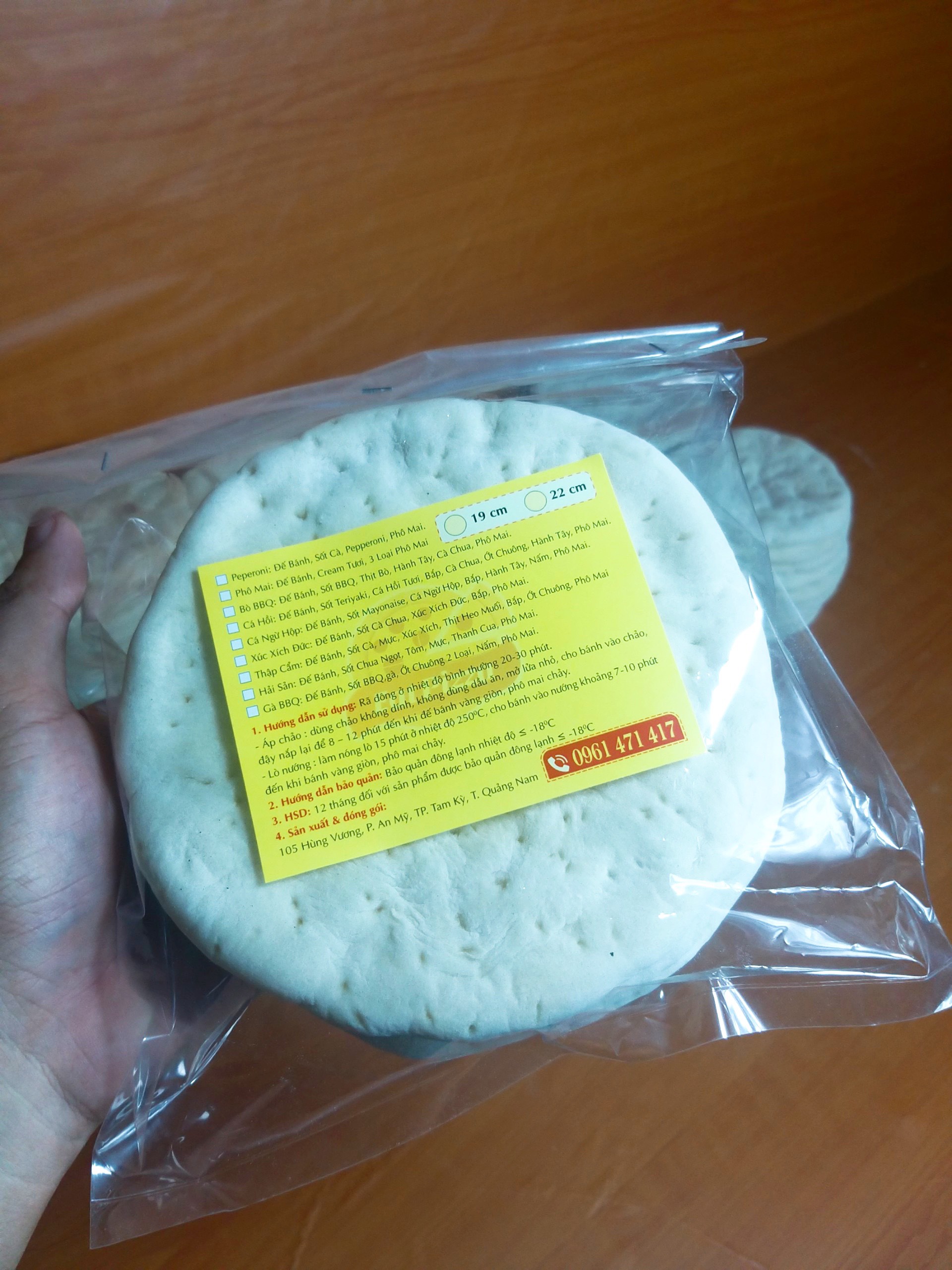 [HÀNG ĐÔNG LẠNH] Combo 5 Đế Bánh Pizza Size 20