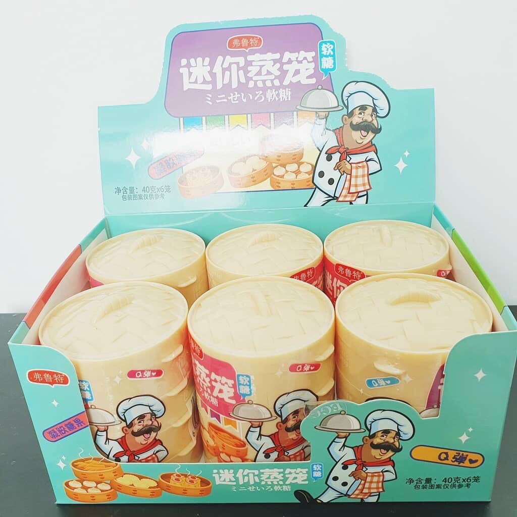 [Lẻ 1 Xửng] Kẹo dẻo xửng Dimsum Mini siêu hot hit 3 ngăn