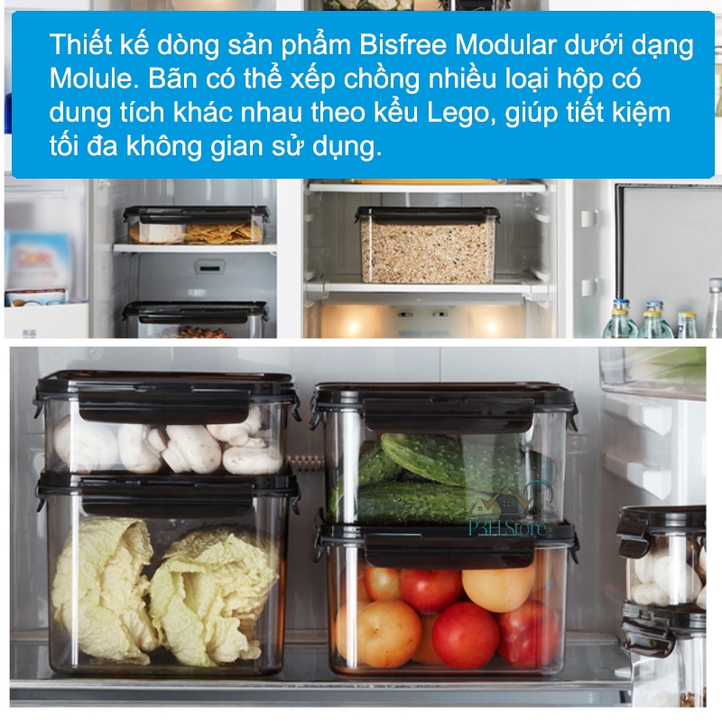 Hộp bảo quản thực phẩm Lock&Lock Bisfree Modular dung tích 1.8L LBF410