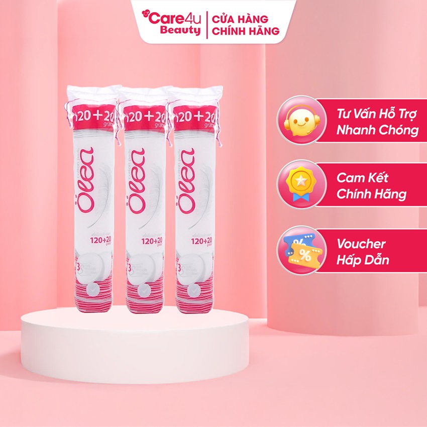 Combo 3 bông tẩy trang Olea cotton pad 140 miếng