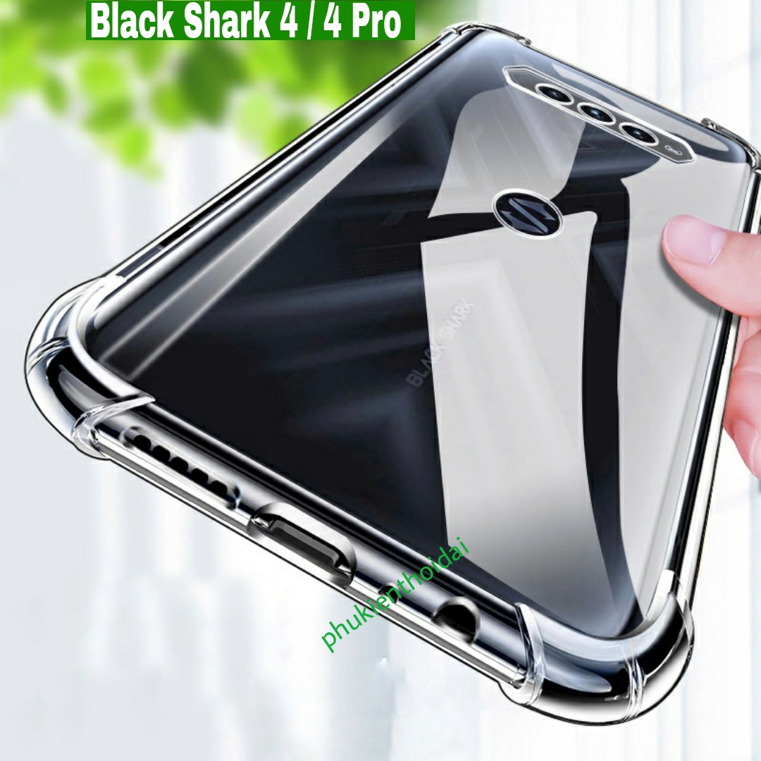 ỐP LƯNG BLACK SHARK 4 / 4 PRO DẺO TRONG LỒI 4 GÓC CHỐNG SỐC CAO CẤP