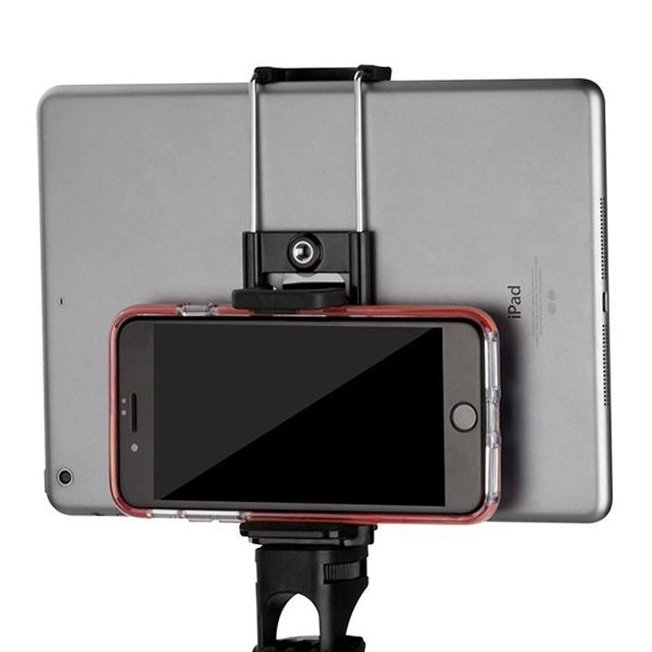 Đế kẹp ipad tablet và kẹp đện thoại gắn chân máy ảnh tripod 18.5cm