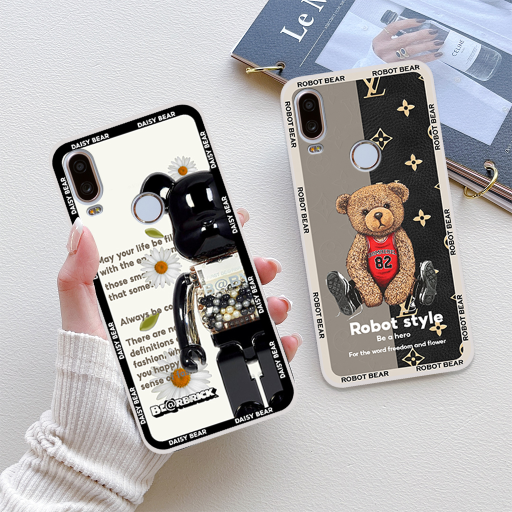 Ốp lưng Vsmart Active 1/ Active 1 Plus / Active 1+ phiên bản gấu, bear brick thời trang viền dẻo