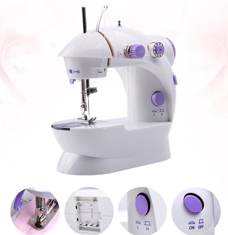 Máy may mini giá đình có đèn chiếu sáng