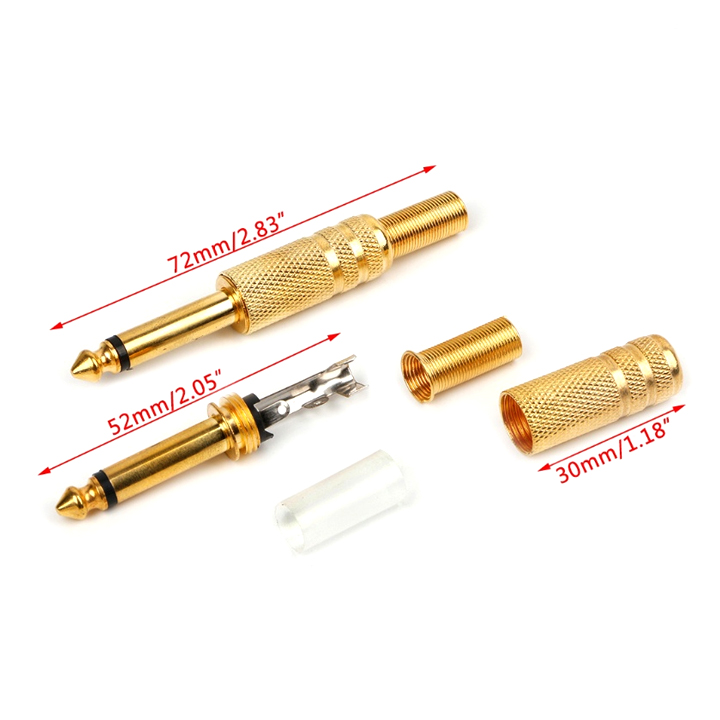Jack Đực Nối Micro 6Ly Mạ Vàng