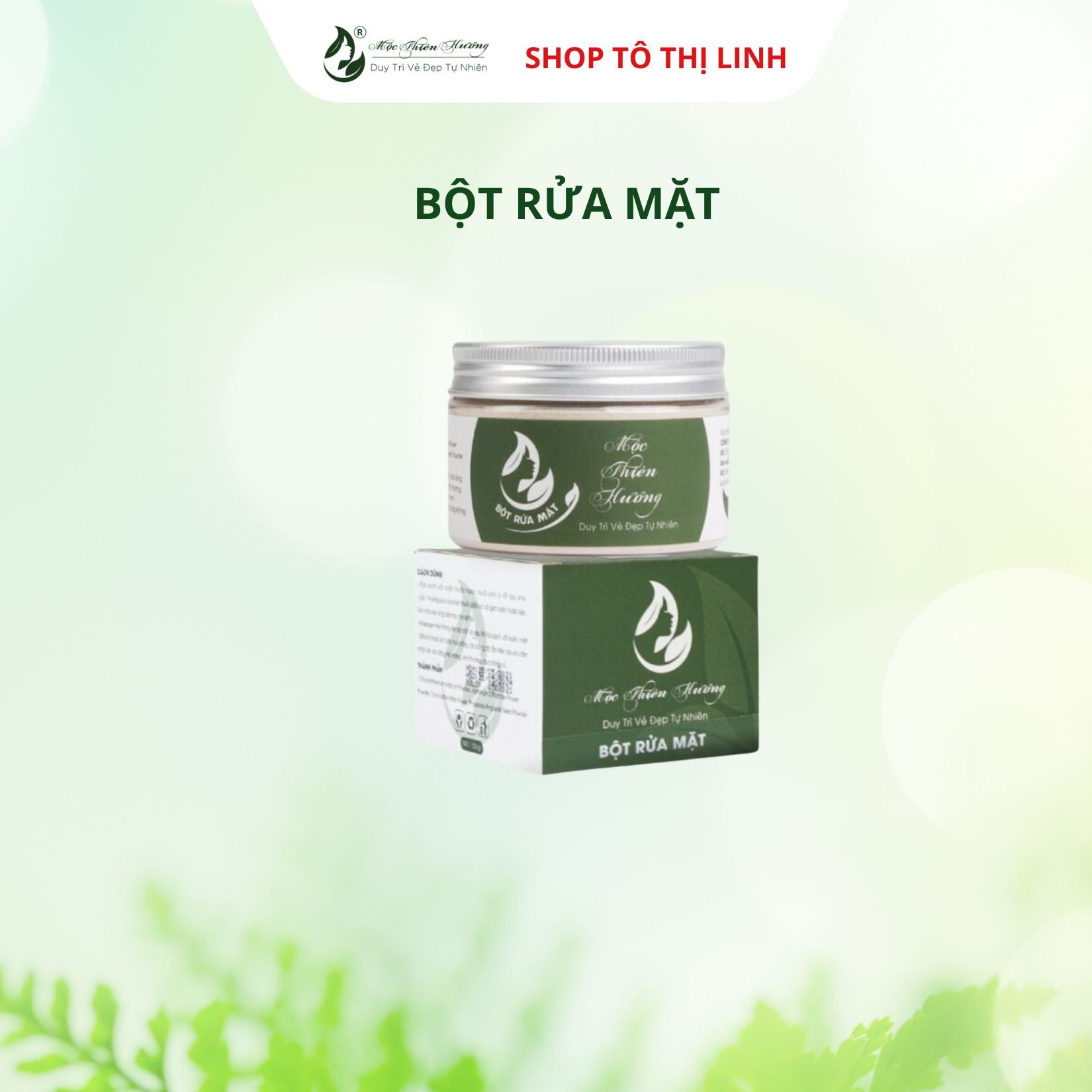 Bột rửa mặt làm sạch da mặt, kiềm nhờn, ngừa thâm mụn 100gr - mộc thiên hương