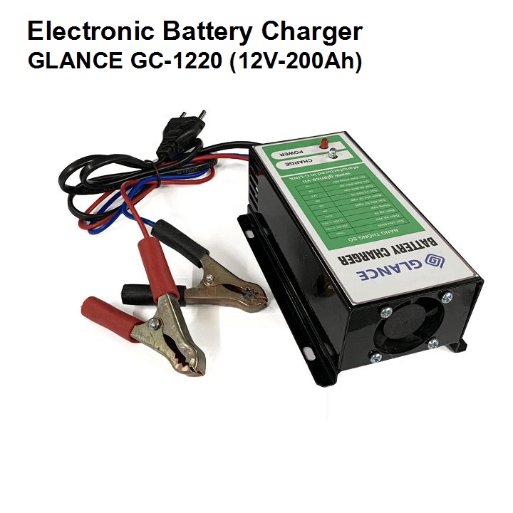 Máy sạc bình ắc quy 12v tự động glance gc-1220, sạc 12v-200ah