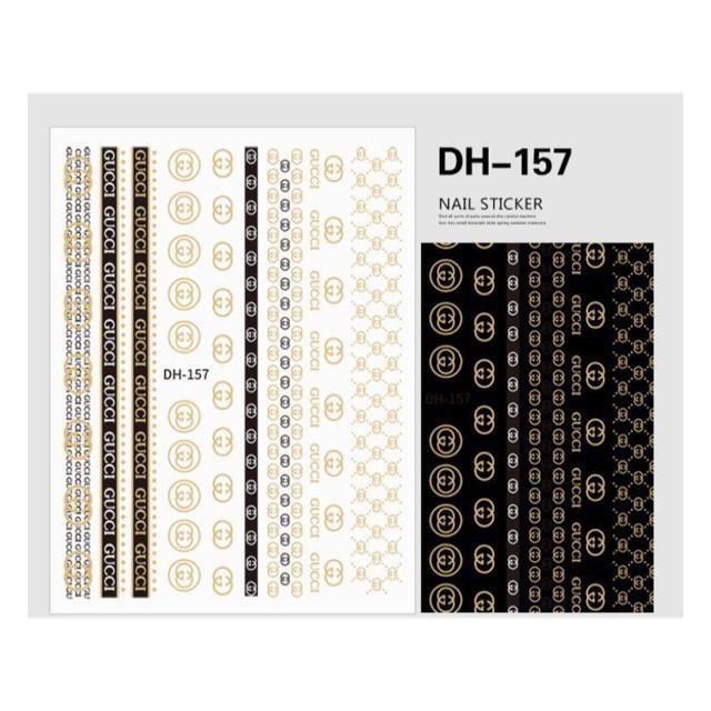 sticker dán móng mẫu chữ 1