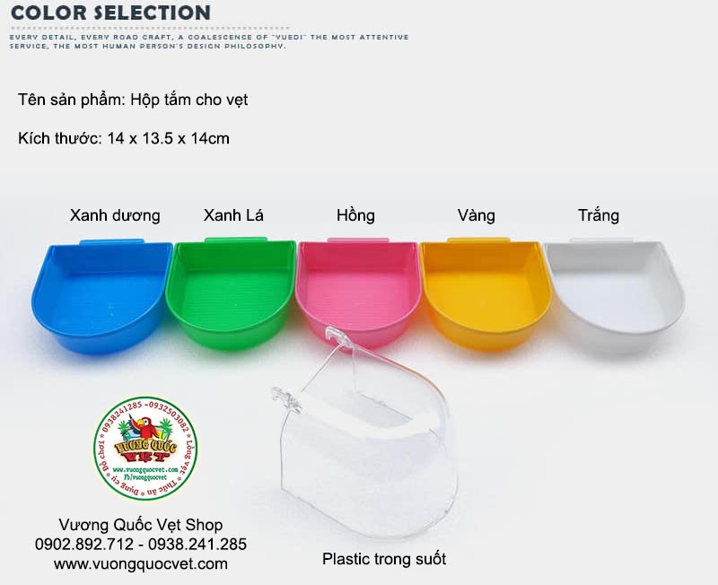 Hộp tắm cho chim vẹt