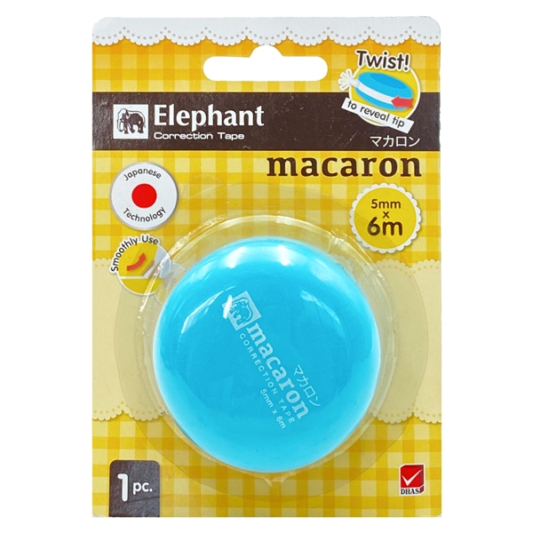 Bút xóa kéo elephant - macaron - xanh da trời