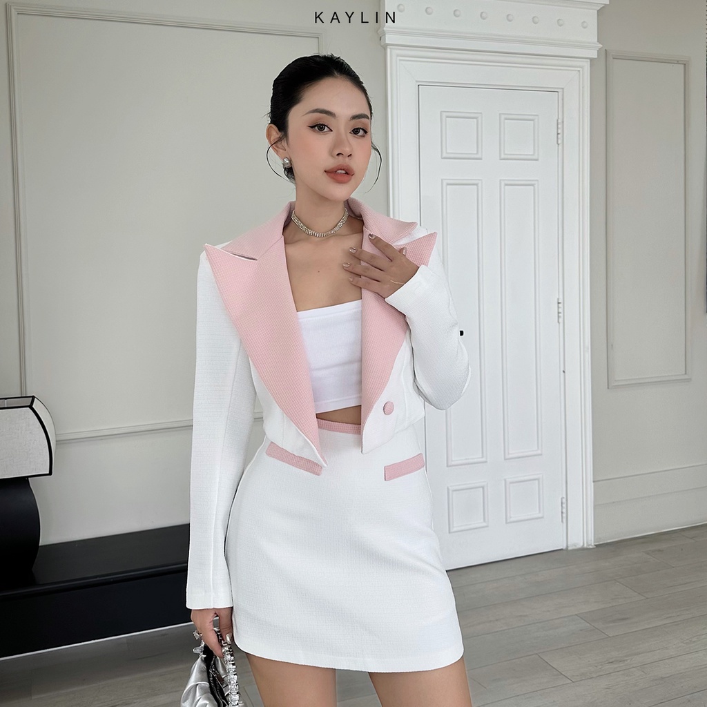 Set vest phối chân váy viền kaylin - n1899
