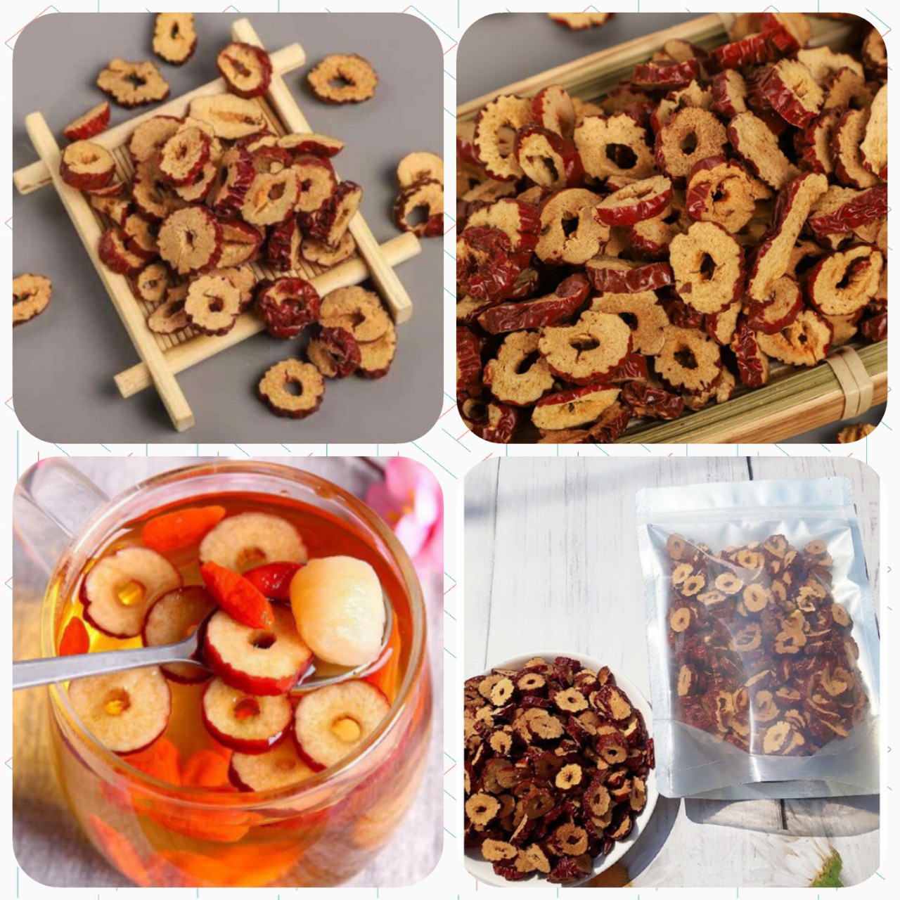 Táo đỏ Tân Cương thái lát túi 100gr.