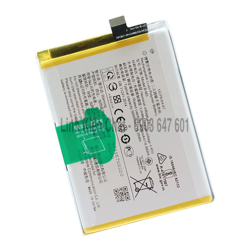 Pin cho vivo y50 vivo 1935 5000mah - hàng nhập khẩu