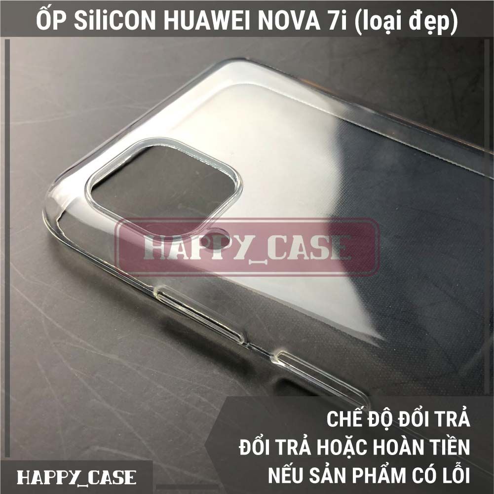 Ốp Điện Thoại Huawei Nova 7i (LOẠI ĐẸP) Thin Transparent Silicon