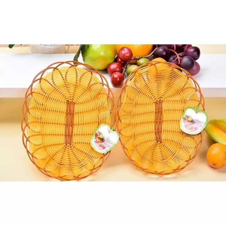 Rổ nhựa mây đựng đồ đa năng oval  cao cấp