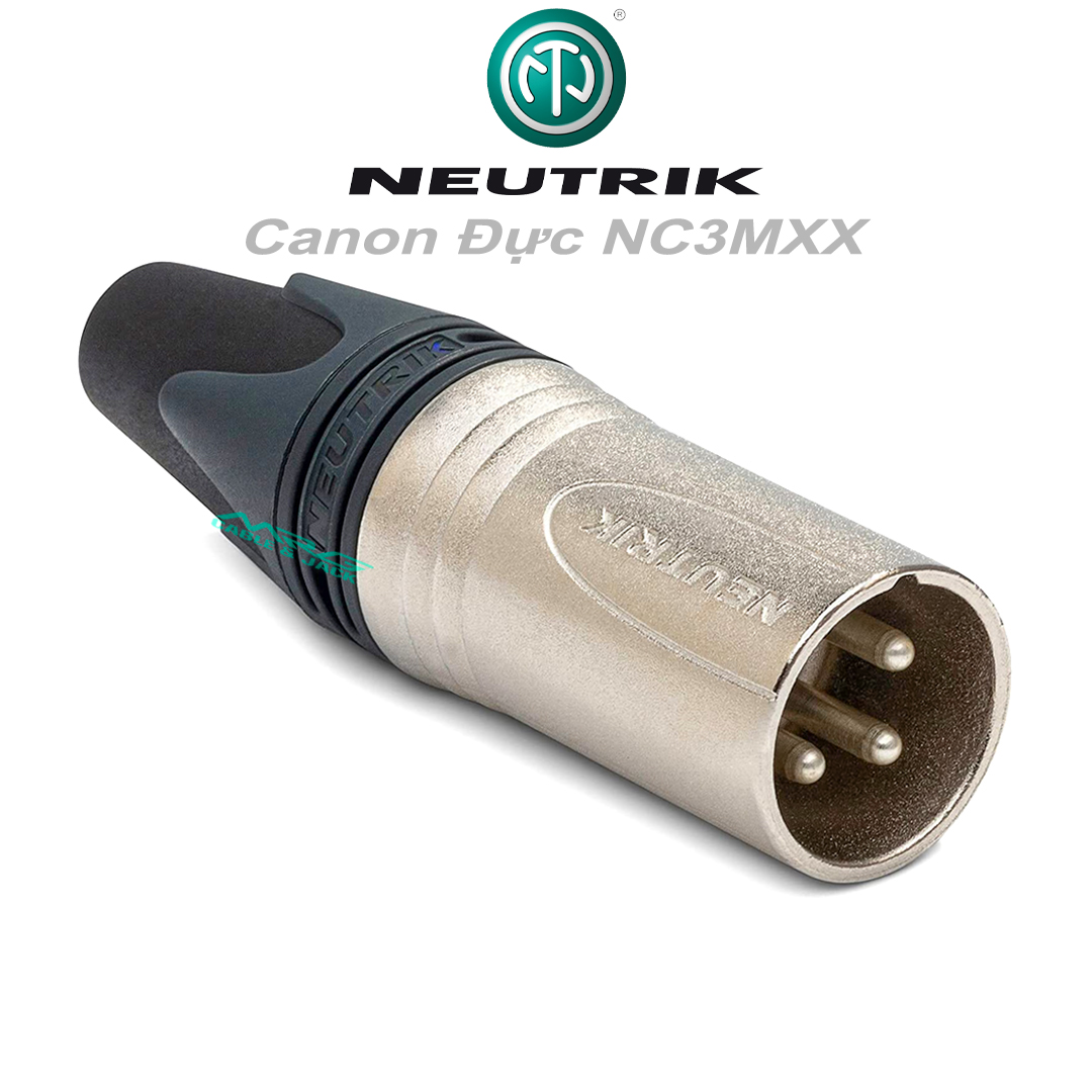 Jack canon đực neutrik chính hãng thuỵ sỹ , nc3mxx xlr cable connector male 3 pole.